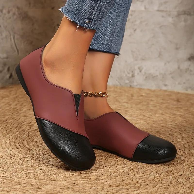 2025 Shoes for Women Slip-on Women's Flats Hot Sale Color Matching Casual Flat Shoes New Plus Size Flat Low Heelszapatos