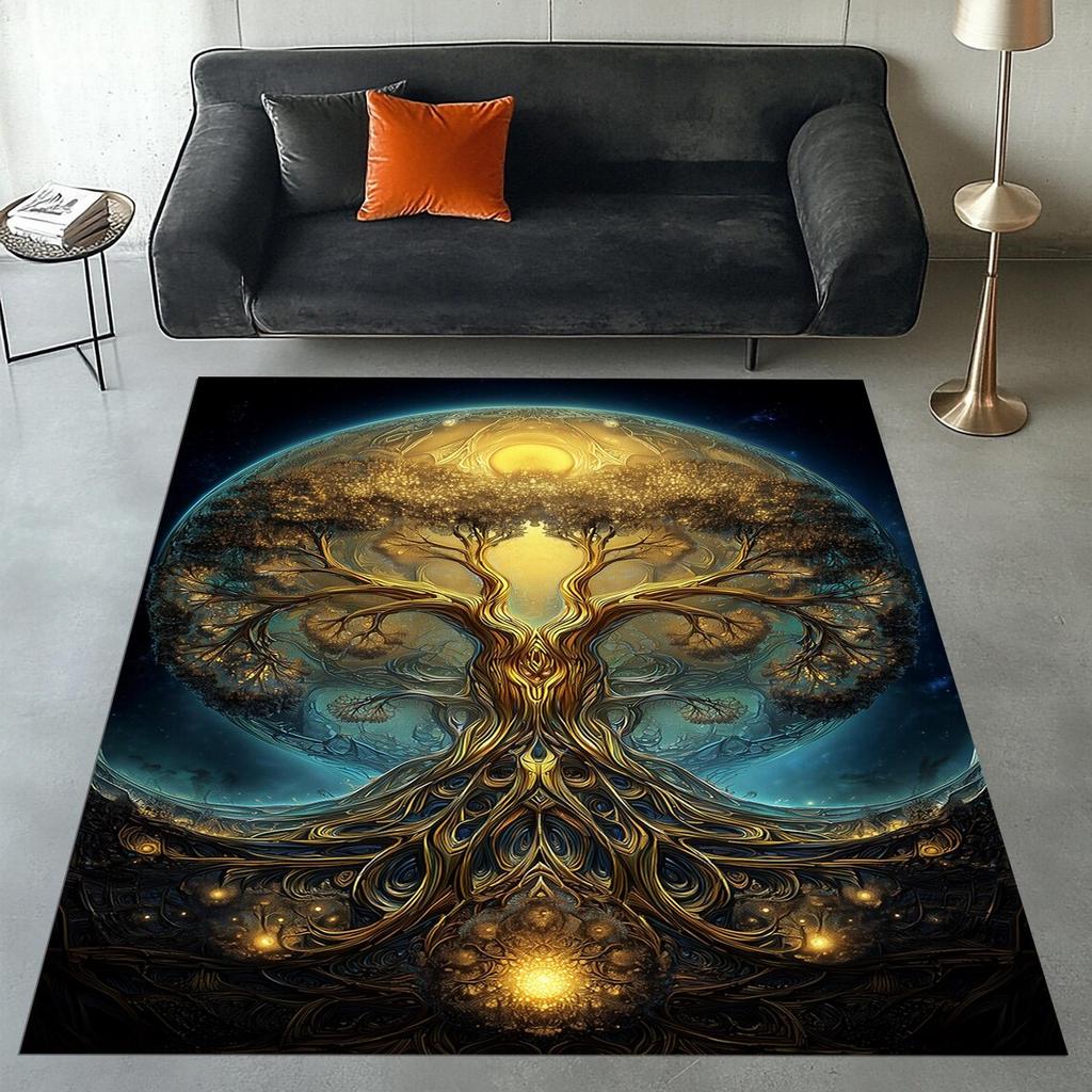 Tree of Life Print Area Rugs Non-Slip Carpets for Home Living Room Kitchen Bedroom Rug Machine Washable Floor Mat