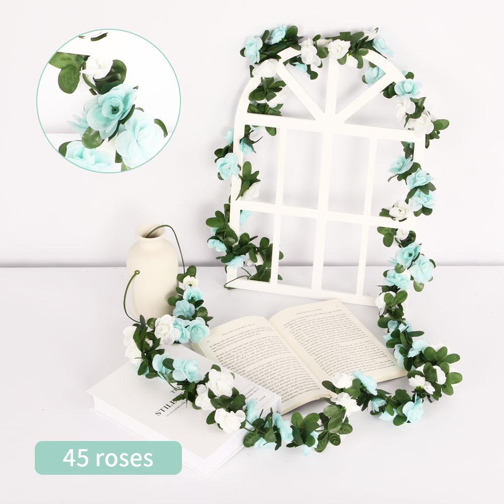 1pcs Artificial Flowers Vine 45pcs / 69pcs Rose Fake Flower Hanging Garland DIY Plants Home Wedding Room Decor Decoration Wall