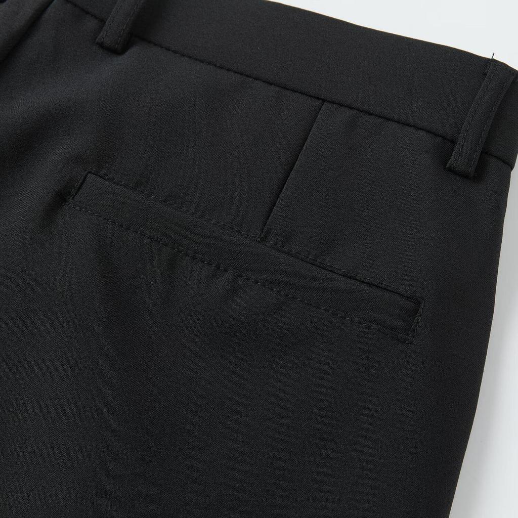 Men's Trendy Spring Casual Trousers - Half Elastic Waist, Versatile Loose Fit, Straight Leg Design