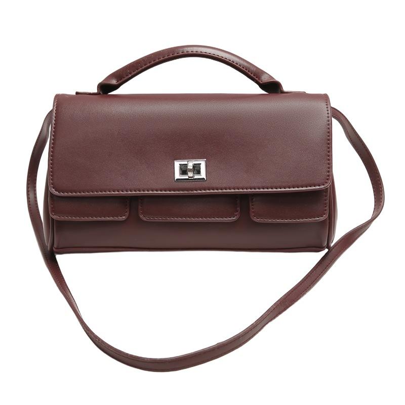 

Вместительная сумка-тоут с чувством формы, мягкая и прочная, модная, изысканная, новая, легкая, роскошная, для通勤, через плечо бордовый