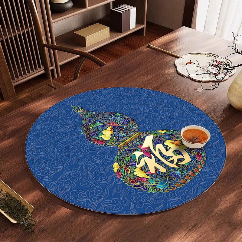 New Chinese Circular Drain Mat Living Room Teacup Mat Insulation Mat Diatom Mud Gourd Meaning Decorative Mat Can Be Cut