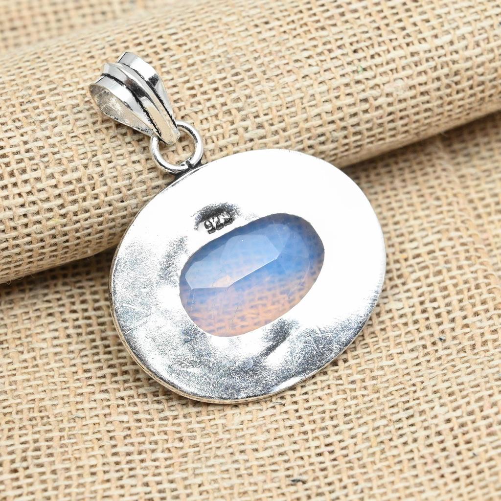 Milky Opal Gemstone 925 Sterling Silver Handmade Jewelry Pendant For Women