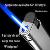 50 Durable Blue Direct-Flame Windproof Lighters - Thickened, Inflatable, and Explosion-Proof.