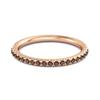 Garnet Round Eternity Ring - 925 Sterling Silver Rose Gold Vermeil