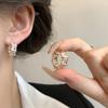 Real Gold Electroplated Zircon Earrings Women's Fashion Temperament Ear Buckle Versatile Earrings Wholesale