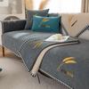 Modern Chenille Sofa Cover Wheat Head Embroidery Anti-slip Slipcover Universal Couch Mat for Living Room Four Season