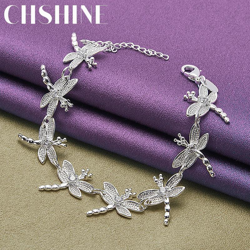CHSHINE 925 Sterling Silber Libelle Kette Armband Für Frauen Männer Hochzeit Party Hohe Qualität Mode Charme Schmuck