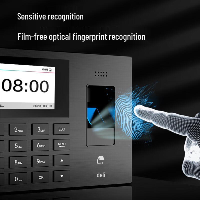 Deli Smart Cloud Fingerprint Time Clock with 4G
