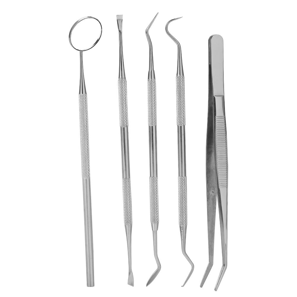 Professional Stainless Steel Dentist Explorer Probe Set Teeth Clean Hygien Examination Tool