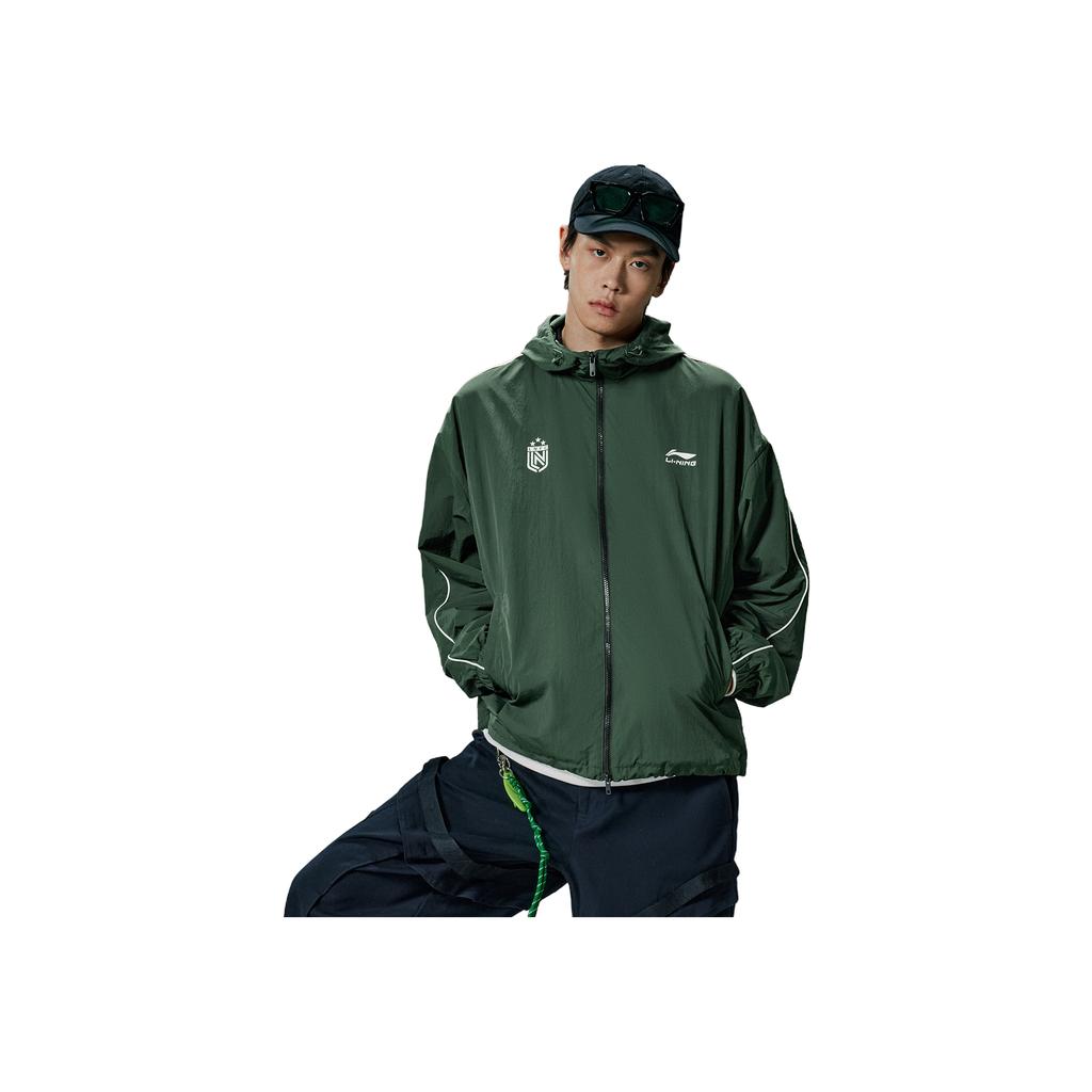 Li Ning Sports Lifestyle Series Hooded Logo Zip Casual Windbreaker Unisex Outerwear AFDVH29-3