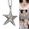 Science and Technology Sense Big Five-pointed Star Design Y2k Sweet and Cool Niche Pendant Necklace Ins Wind Retro Old