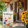 Spring Summer Daisy Garden Flag 12x18 Inch Double Sided, Colorful Floral Yard Decor, Welcome Farmhouse Outdoor Flag for Lawn