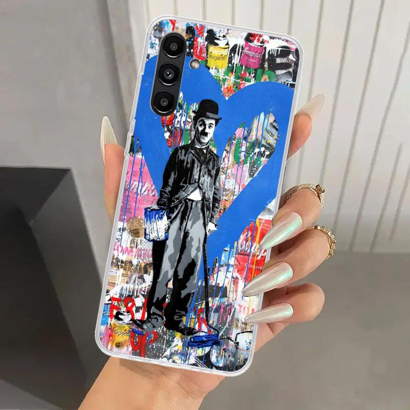 Banksy Graffiti Art Phone Case for Samsung Galaxy A16 A26 A36 A56 A15 A25 A35 A55 A14 A24 A34 A54 A13 A23 A33 A53 A05S A04S A03S