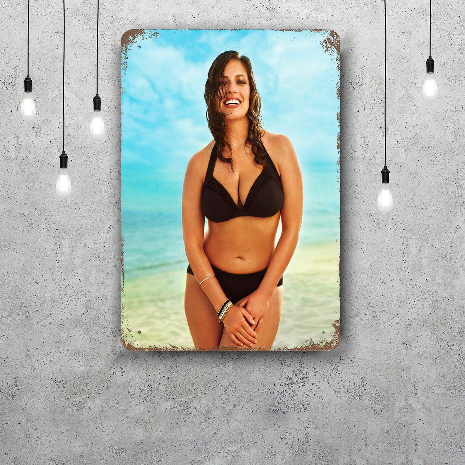 

ashley graham Funny Bar Metal Sign Retro Plaque Vintage Sign Alcohol Drinker Pub Club Man Cave Kitchen Wall Decoration 20x30cm（7.8x11.8inch）