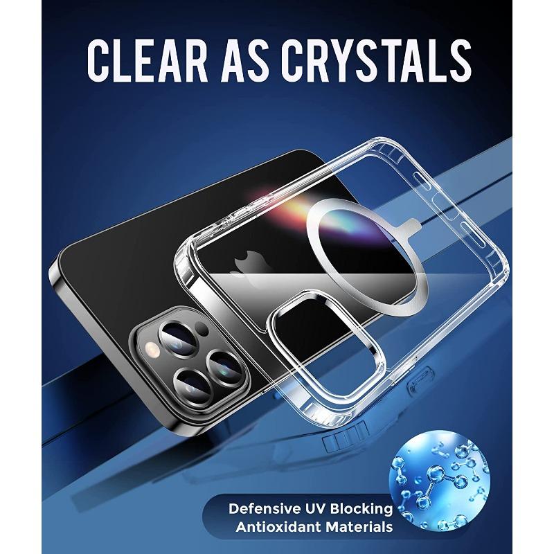 Original For Magsafe Magnetic Wireless Charging Case For iPhone 15 13 12 14 11 Pro Max Mini X Xs XR 7 8 Plus SE Acrylic Cover