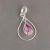 Wedding Gift Morganite Gemstone 925 Sterling Silver Jewelry Handmade Pendant PP-3-11