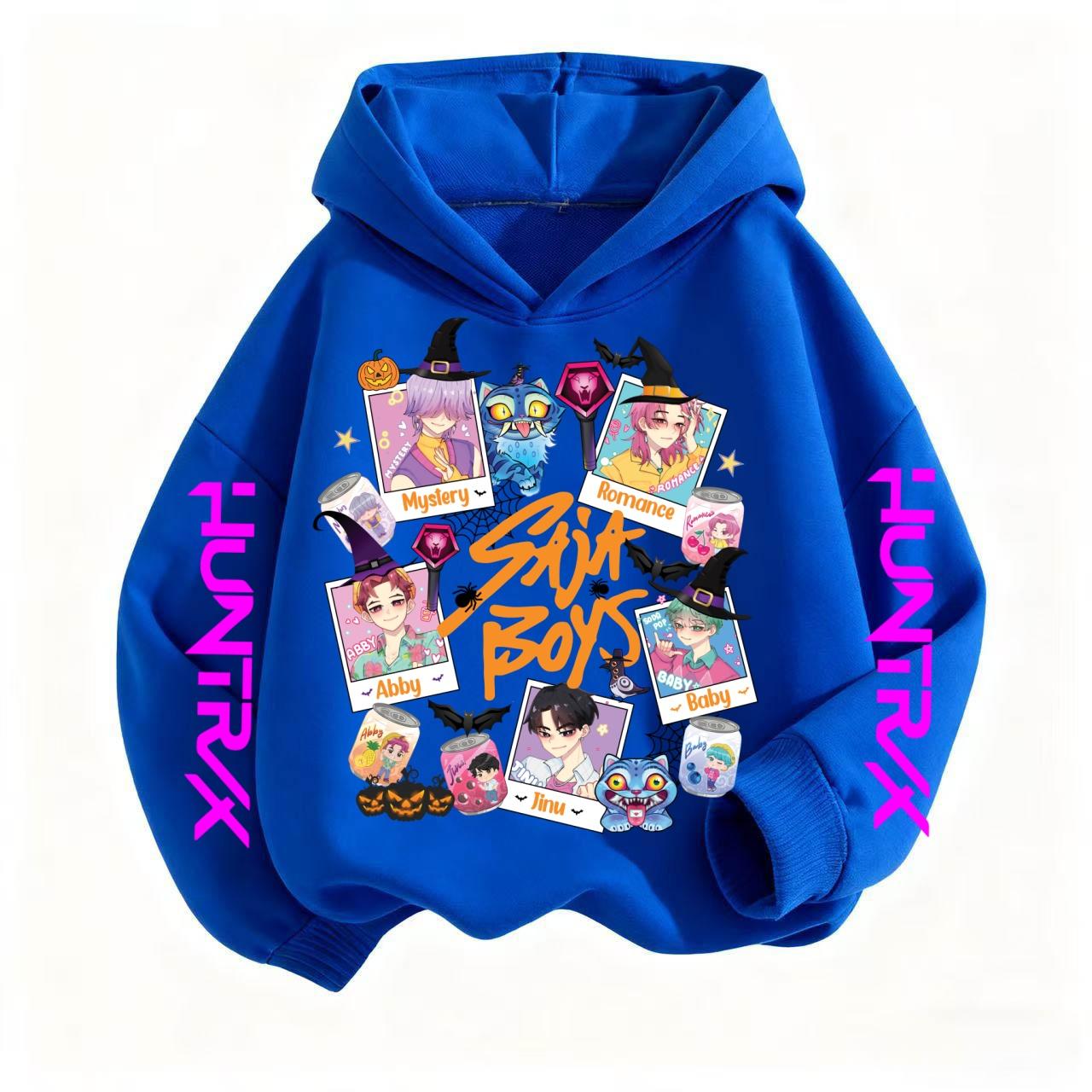 

Хэллоуин Y2k Хип-хоп Худи Манга Детский Kpop Охотник на демонов Детская спортивная одежда Милый Харадзюку Худи с тигром Мальчики и девочки 100