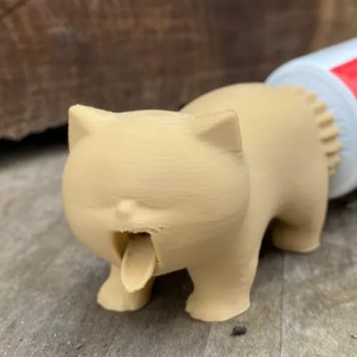 Penlimly Cat Toothpaste Squeezer | Vomiting Cat Topper - Cute Bathroom Dorm Nightstand Decor for Pet Lovers Home