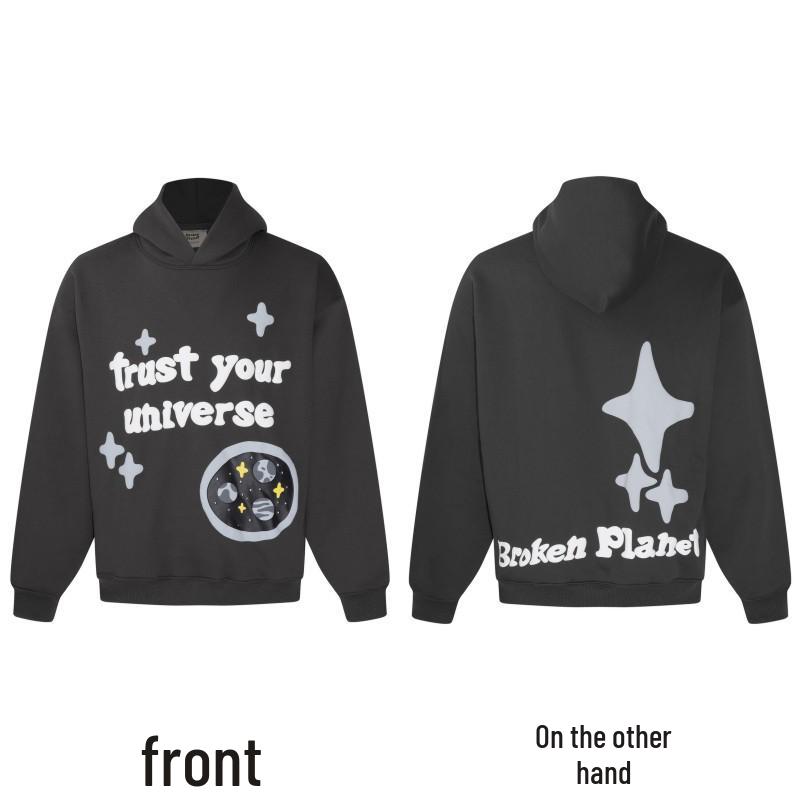 American Trendy BROKEN PLANET MARKET Fleece-lined Hoodie for Men & Women - Autumn/Winter Collection