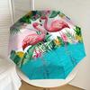 1pc Flamingo Tropical Automatic Folding Umbrella, Heavy Duty 8 Rib Iron Frame,  Suitable for Travel, Daily Use, Birthday, Decor Gift m0104045