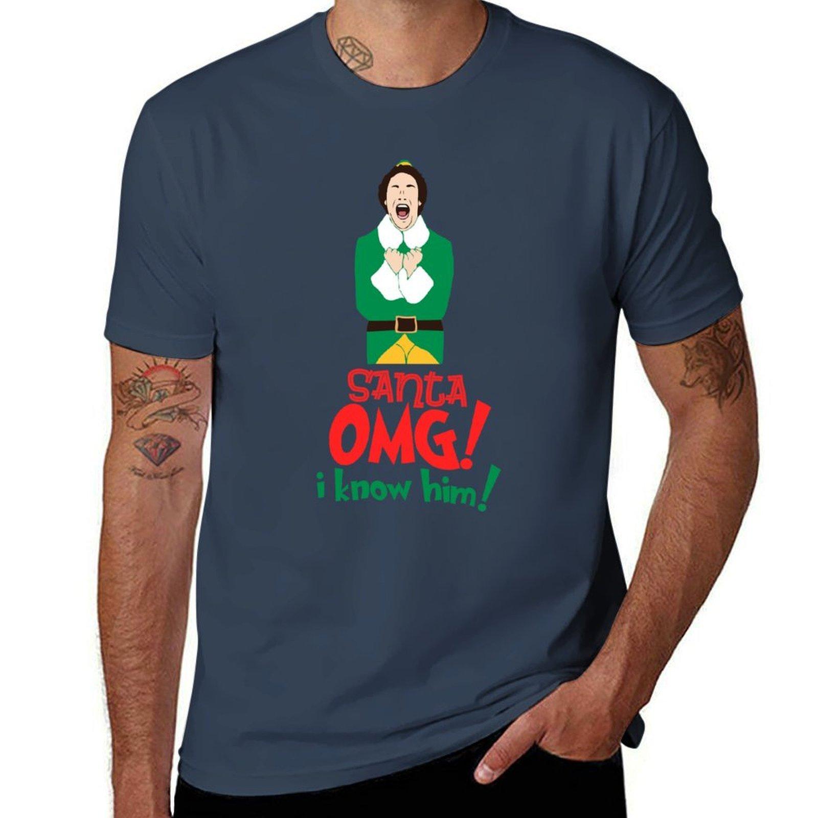 Elf the movie TShirt Christmas Casual Short Sleeve Top S