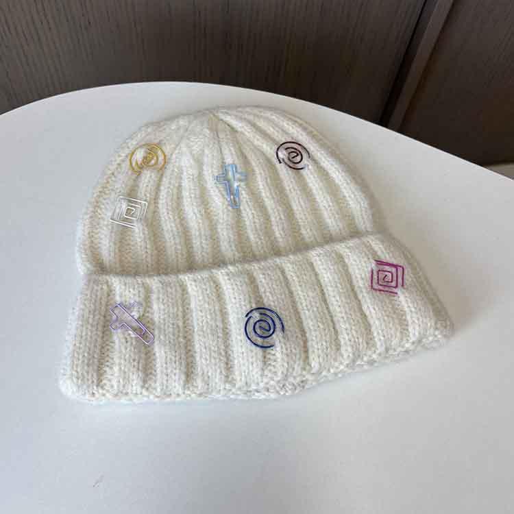 Autumn and winter personalized knitted hat sweet decoration cute wool hat women's outdoor cycling warm cover hat