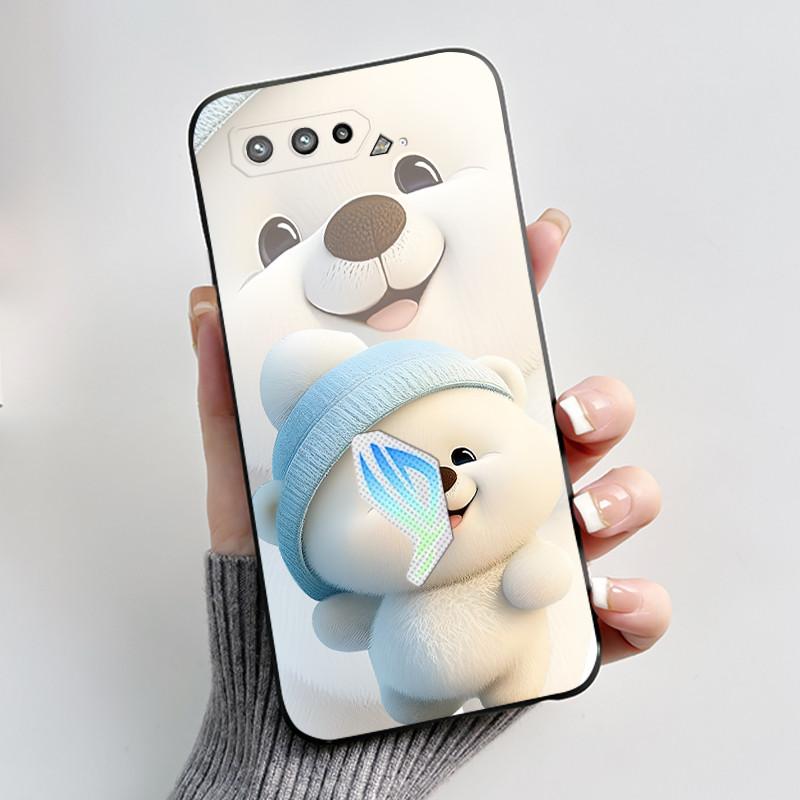 For Asus ROG Phone 5 5s Case Luxury Cute Love Rabbit Funny Soft TPU Silicone Protective Back Cover For Asus Rog 5 5s Phone Case