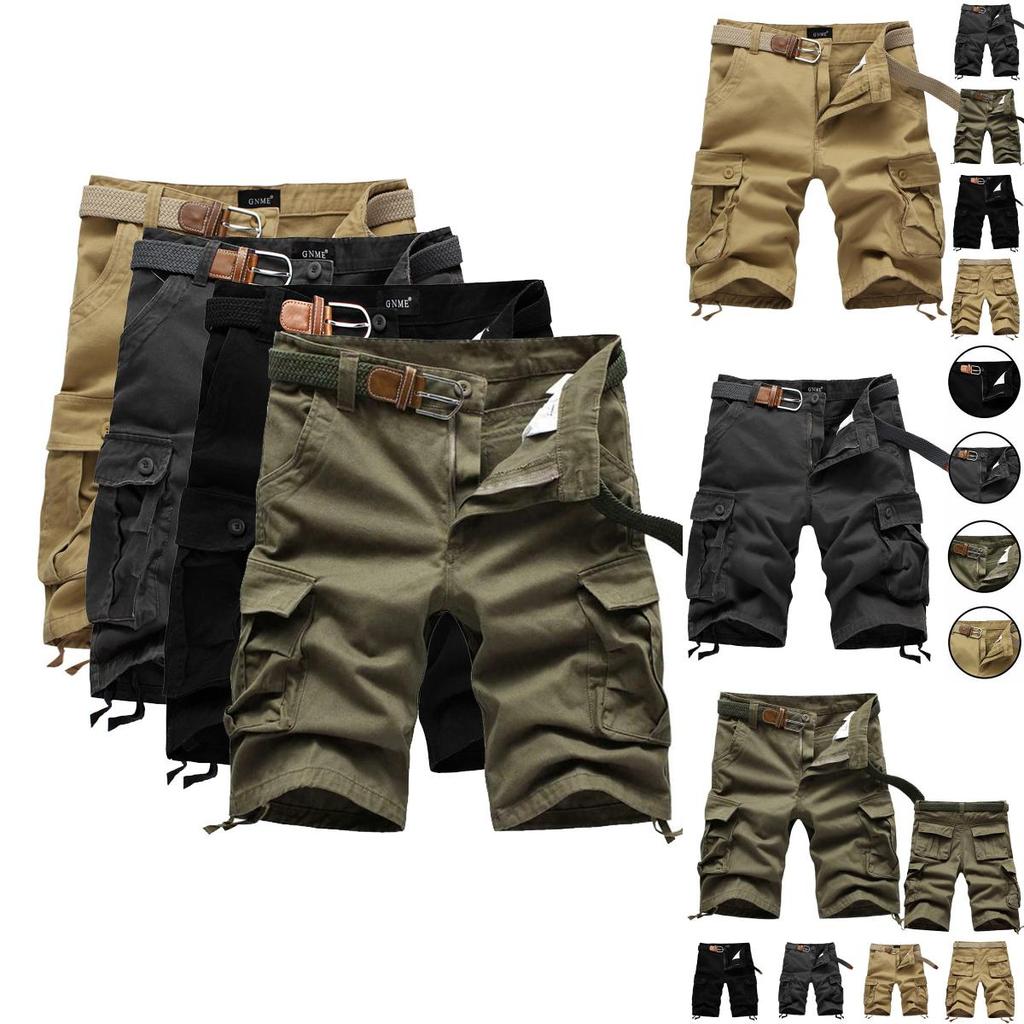 Durable Men's Combat Military Camo Cargo Shorts With Multiple Pockets For Summer