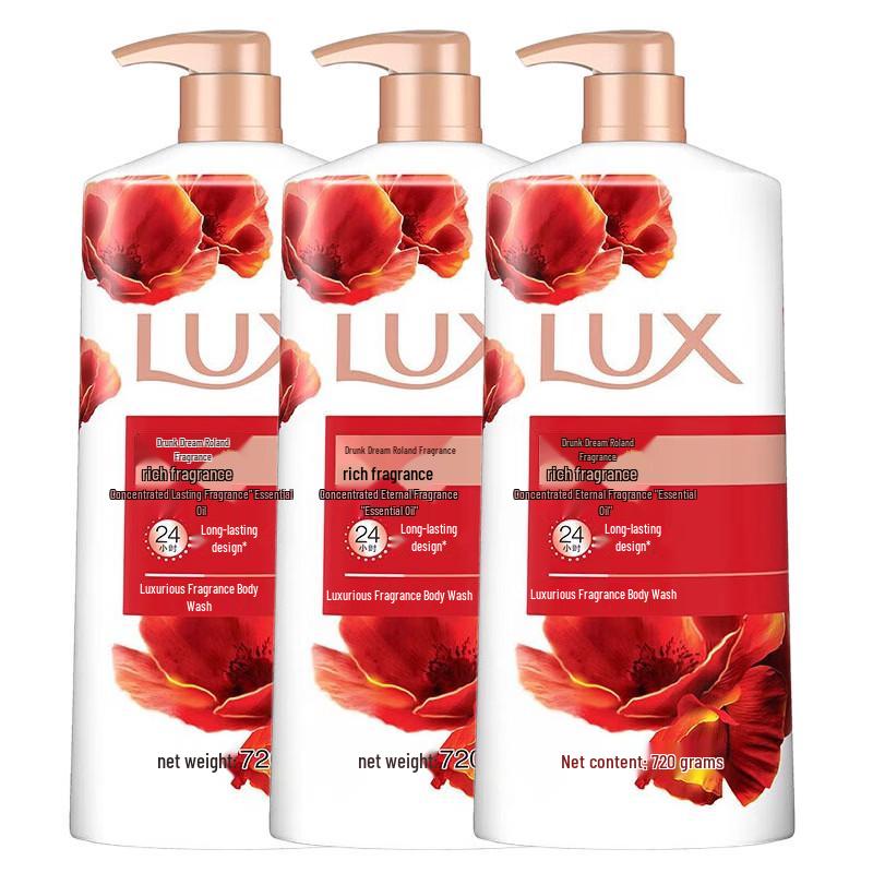 Lux Romantic Orchid Fragrance Shower Gel 720g x 3