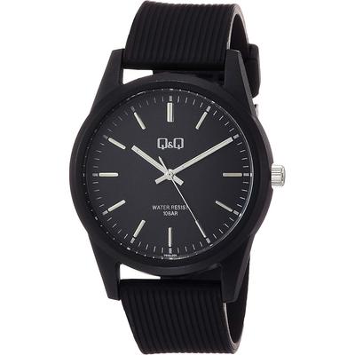Citizen Q&Q Analog Waterproof Watch with Rubber Strap 40mm Men's Black