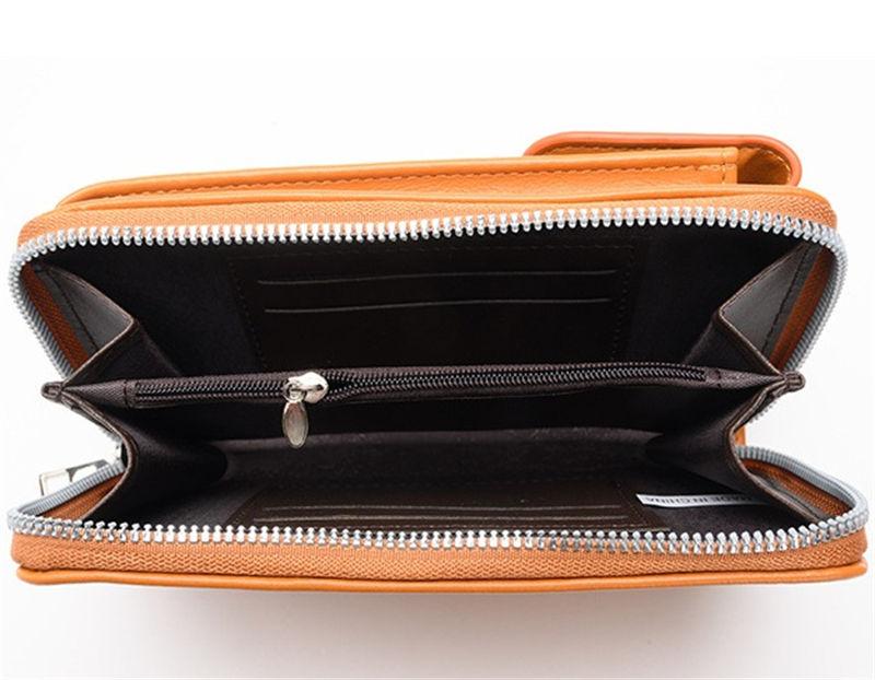 Dámská móda Tašky na telefon PU kůže Taška přes rameno Klasické crossbody messenger tašky Peněženka na zip