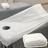 20pcs Disposable Spa Bed Covers  - Heavy Use Salon Massage Sheets with Center Opening, Breathable Material, Durable Construction