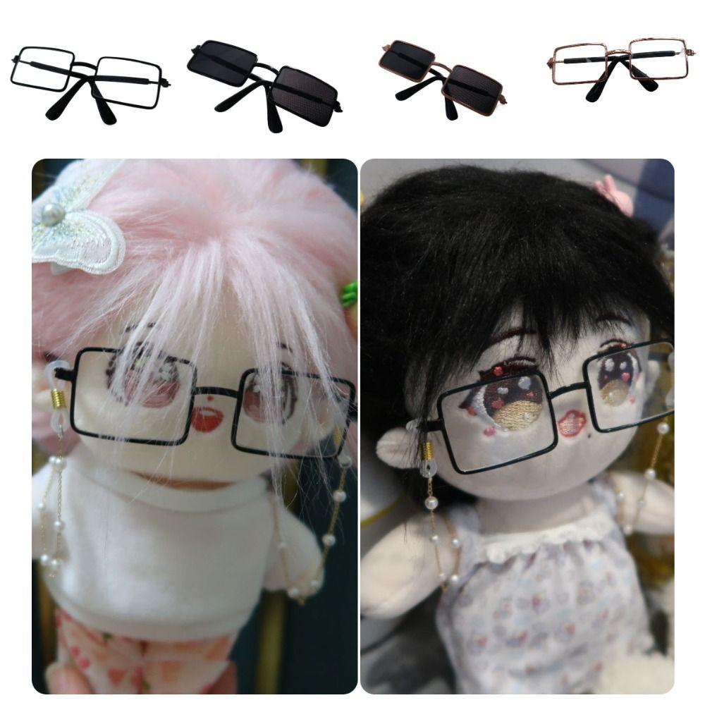 

Toys 9CM Glasses Square Labubu Glasses Creative Eyeglass Frame Plush Doll