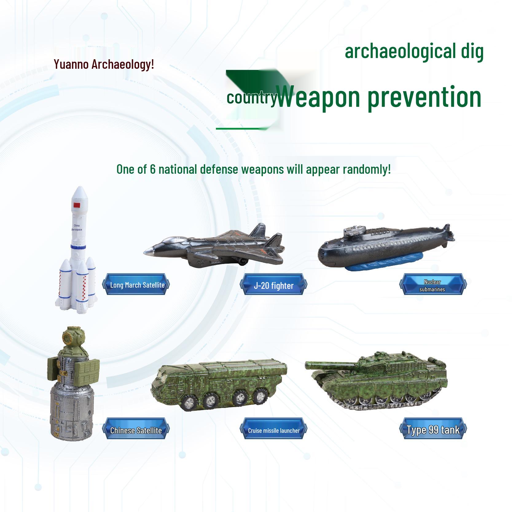 Pinocchio Warship & Aircraft Carrier Archaeology Blind Box - Children s Handmade Excavation Toys
