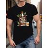 Men's Summer T-shirt, YOU A MERRY CHRISTMAS Graphic Print Short Sleeve Tees Trend Casual Tops For Daily Life, Big & Tall Guys