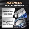 USB Rechargeable Magnetic Rotary Razor Double Head Men's Beard Trimmer  Daily Use