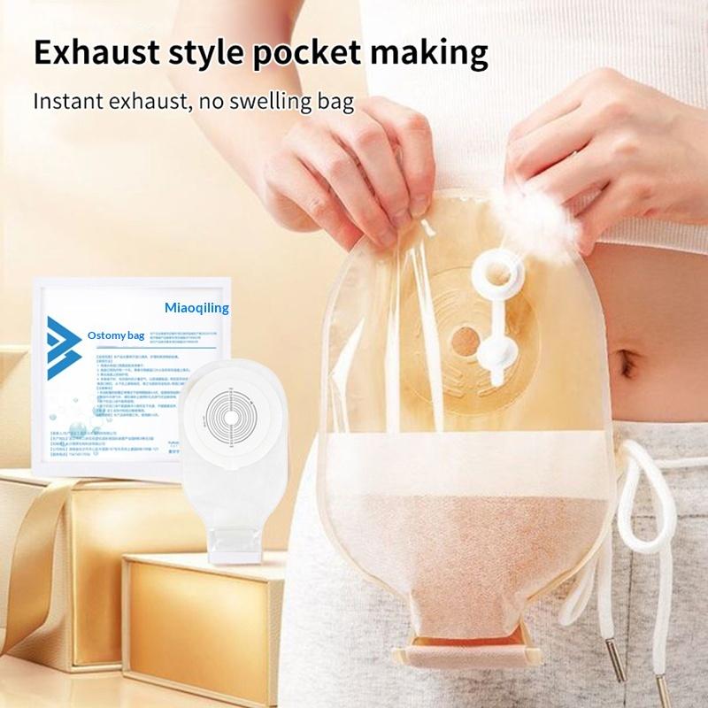 1Pcs Exhaustable Colostomy Bags 65Mm Hole Drainable Ostomy Bags Stoma Care Pouch With Clips Closure Colostomy Bag