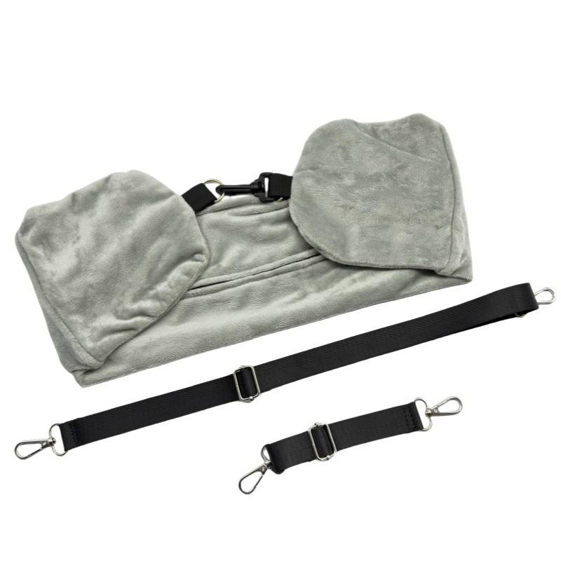 1PC Foldable Travel Neck Pillow, No Sponge, Can Store Clothes, with Adjustable Rope, Storage Bag, Suitable for Travel Use