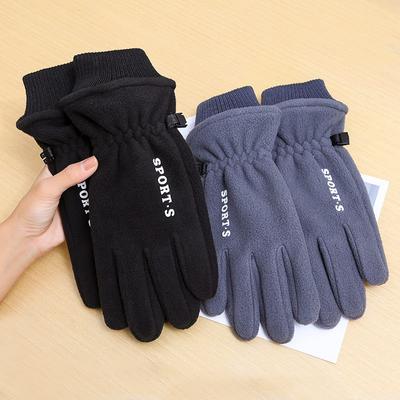 Winter Ski Gloves Men Cycling Bike Gloves Thermal Polar Fleece Gloves Cold Wind Waterproof Touchscreen Warm Skiing Mitten