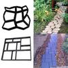 Plastic Garden Lawn Floor Paving Mould Step Stone Maker Mould Reusable Black