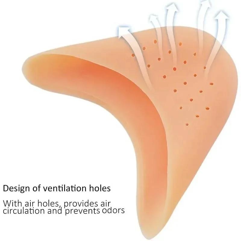 

2шт силиконовые защитные накладки на пальцы ног Мягкие дышащие накладки на пальцы ног Балетные накладки на пальцы ног Подушечки для плюсневых костей Туфли на высоком каблуке
