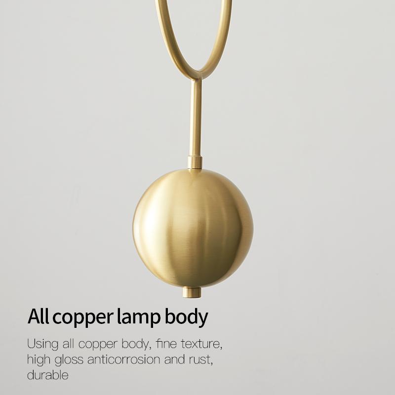 Minimalist Dining Room Chandelier Living Room Light Modern Brass Full Copper Designer Bar Bar Apartment Fashion Light Fixtures