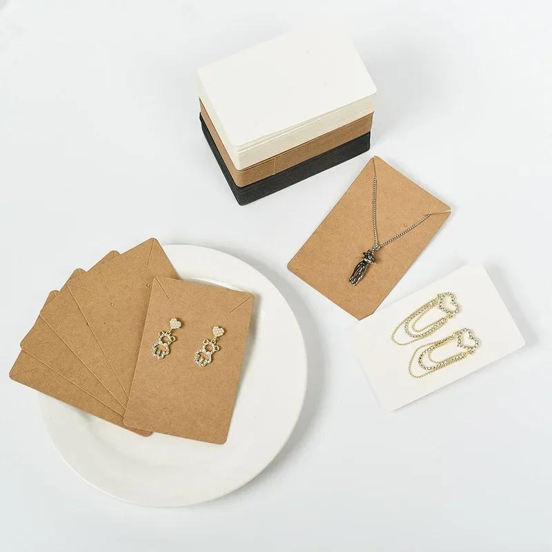 50pcs Earring Display Cards Cardboard for DIY Jewelry Holder Selling Organizer Small Businesses Labels Packaging Material Supply