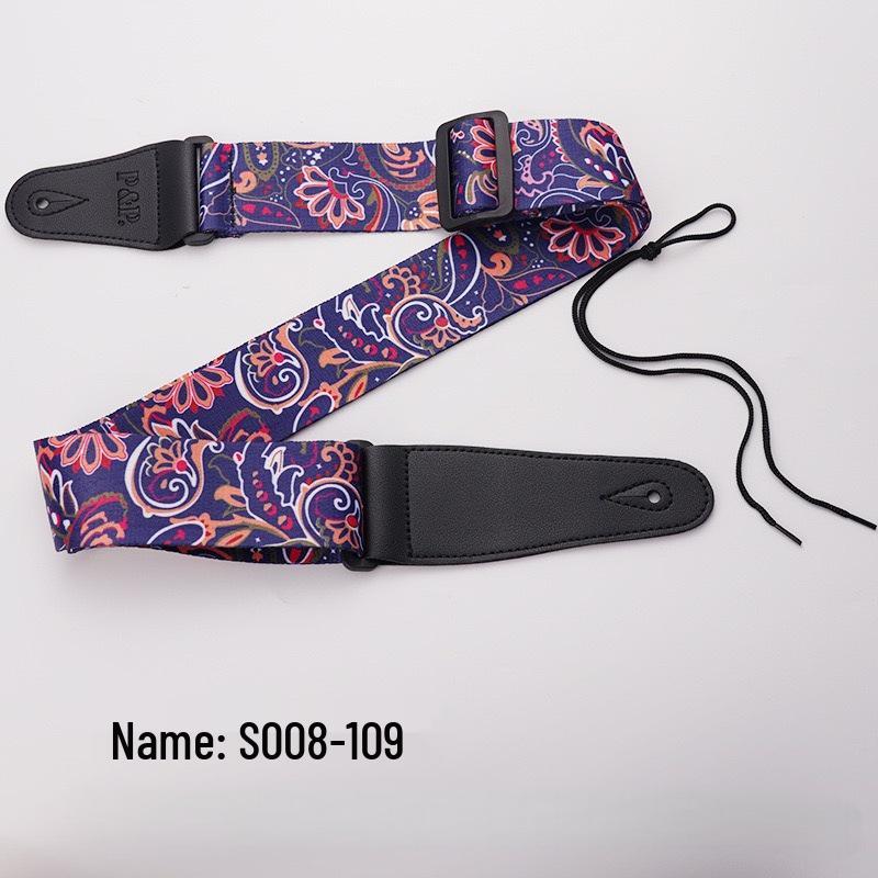 PP Widened PU Leather Guitar Strap - Electric & Classical Folk Style, Personalized Crossbody Design