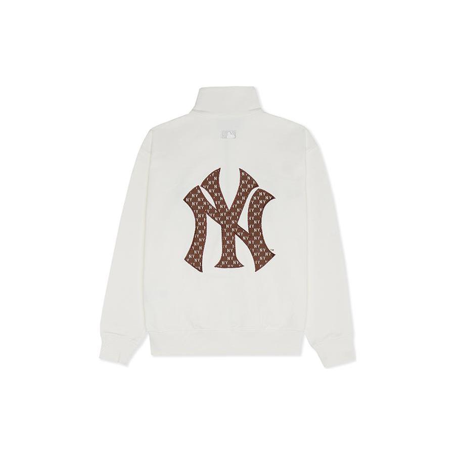 MLB New York Yankees Sweatshirt Unisex Cream 3ATRM1034-50CRS S
