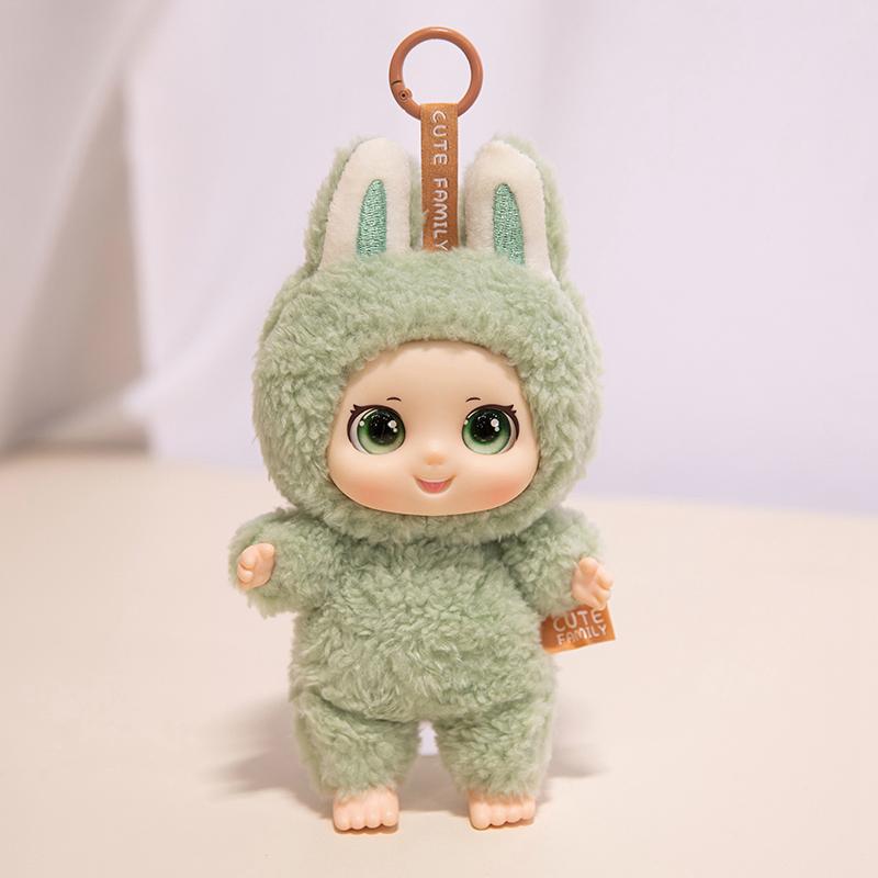 New Style Adorable Family Animal 2.0 Plush Toy Multiple Style To Match Clothes DIY Doll Vinyl Pvc Face Pendant Keychian Kid Gift