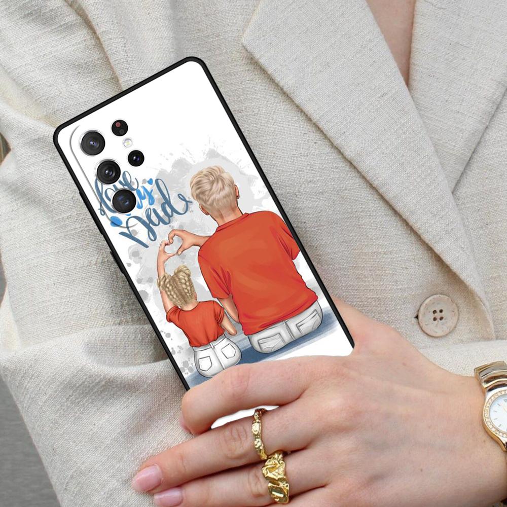 Baby Mom Daughter Girl Son Dad Cell Phone Case for Samsung Galaxy S26 Ultra S25 S24 S23 S22 S21 S20 Note10 Cover