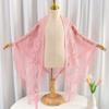 Solid Color Tulle Scarf Hollow Tassel Shawl New V-Neck Cardigans