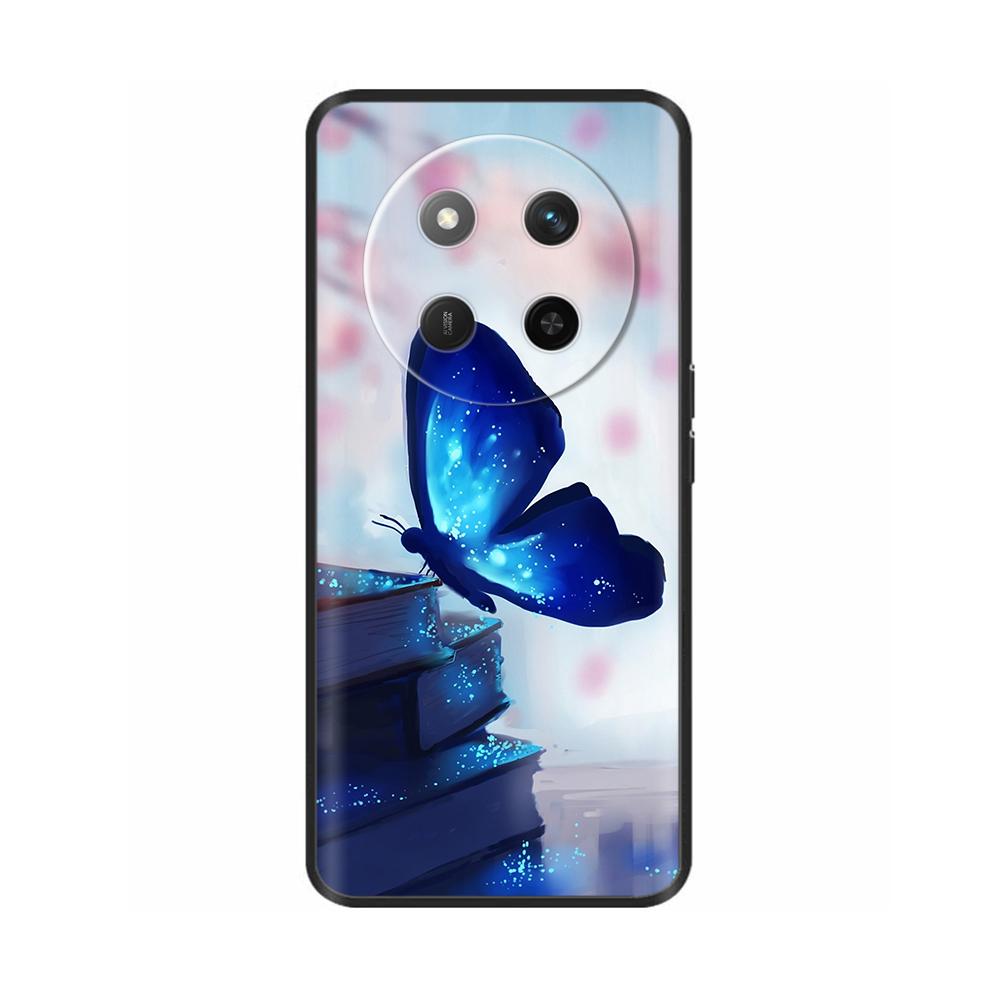 Luxury Case For Honor X60 5G Cover Para Silicone Print Animal Soft Phone Cases for Huawei Honor X60 Pro Colorful Flowers Painted